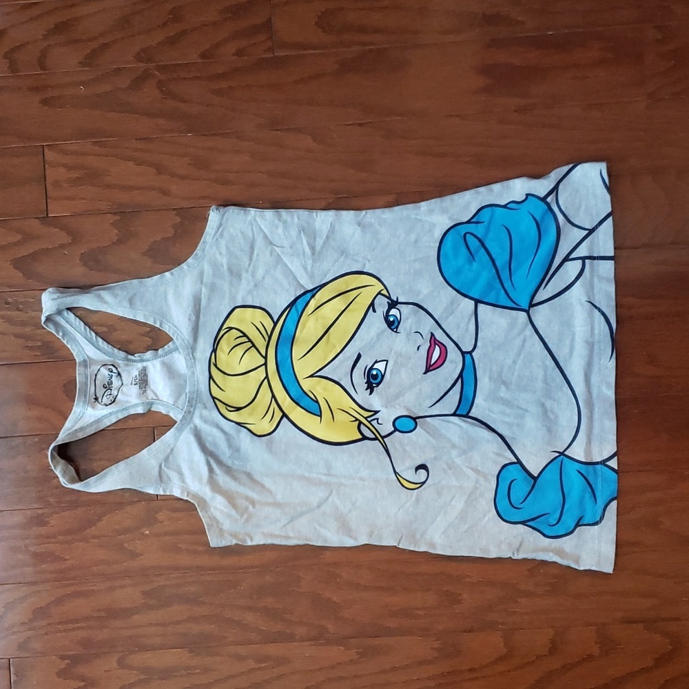 Grey Cinderella tank top, racerback, size S